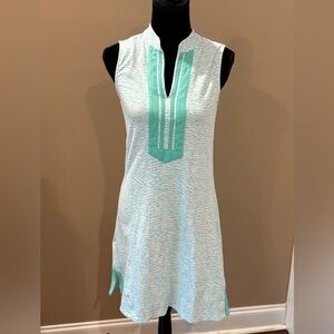 Women’s DUFFIELD LANE Signature Stretch turquoise Mackinac dress- Size small